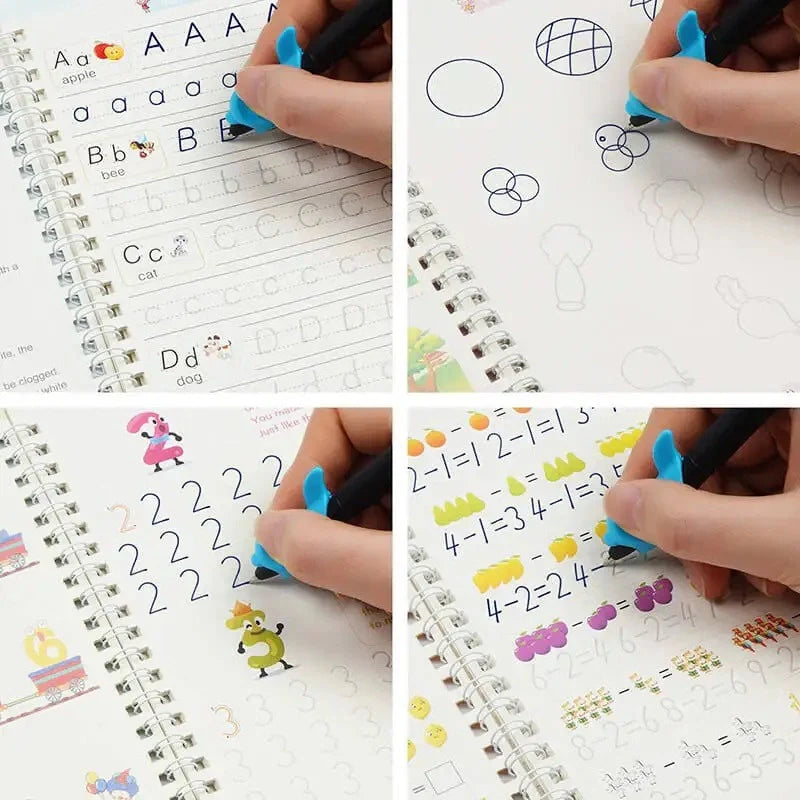 🌟 Set de 4 Libros Mágicos + Cuaderno Digital de Caligrafía Avanzada 🎁