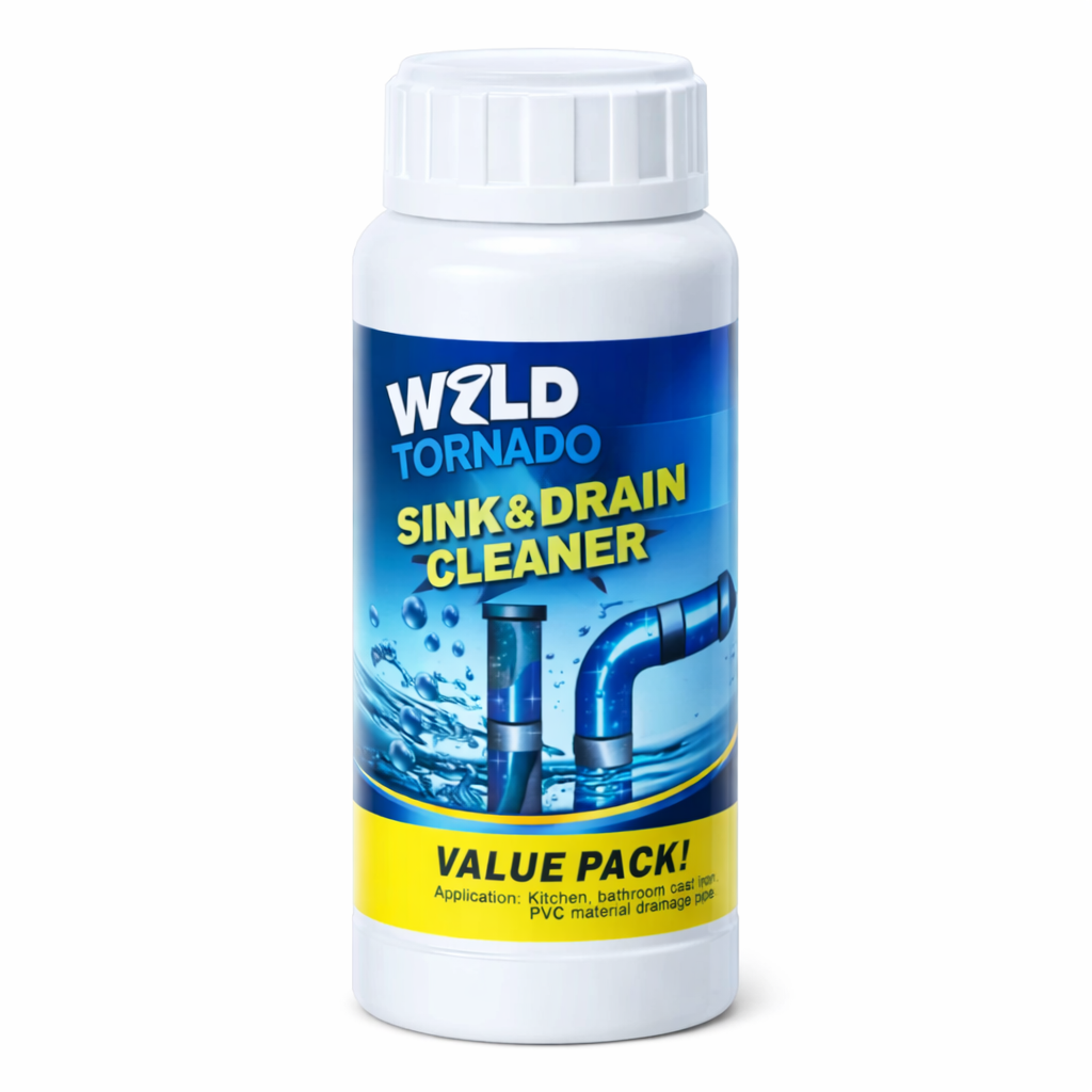 3 Frascos de Wild Tornado - Fórmula potente que elimina atascos, bacterias y malos olores al instante. 🫧