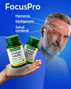 FocusPro - Apoyo para Memoria, Enfoque y Bienestar Mental - 30 Cápsulas 💊