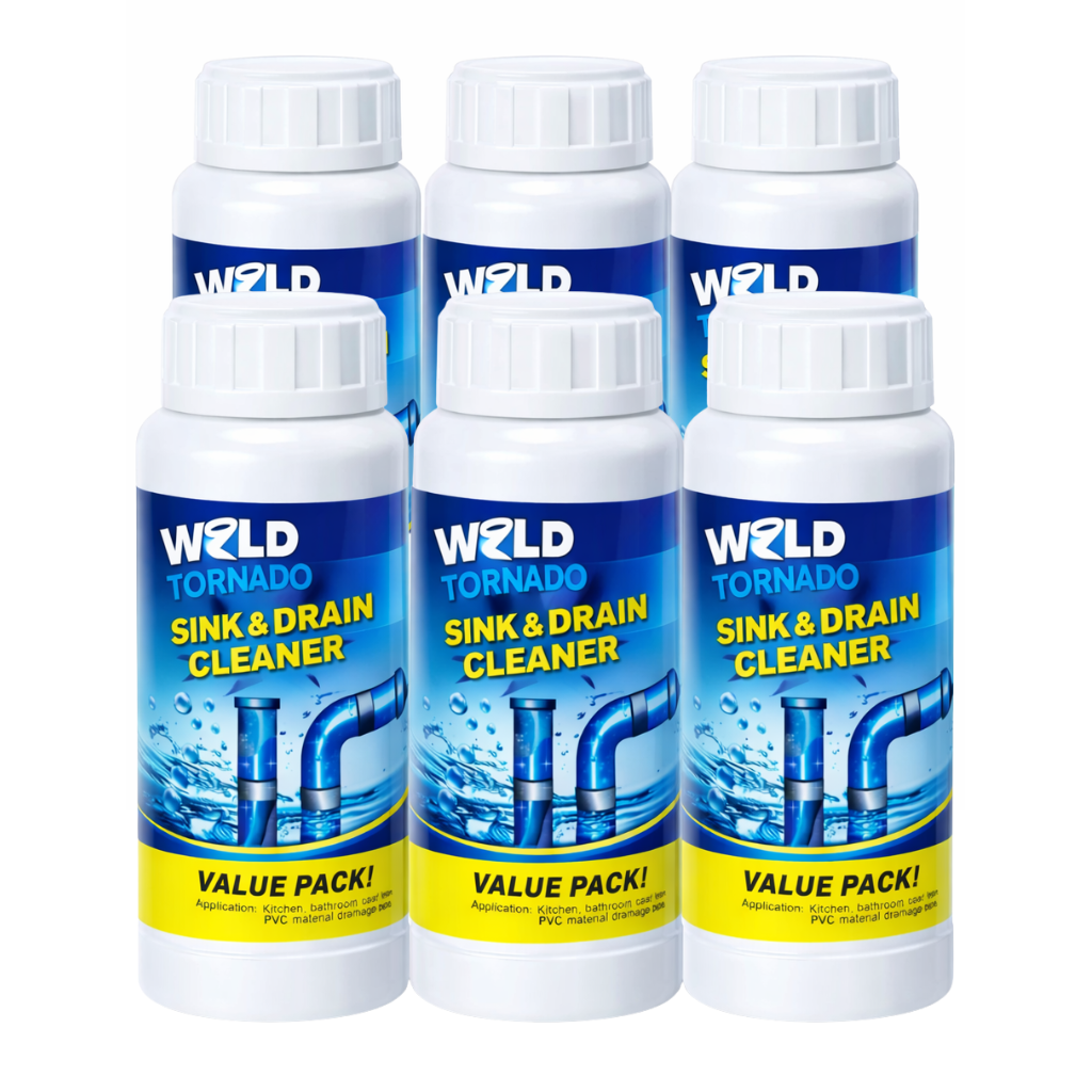 3 Frascos de Wild Tornado - Fórmula potente que elimina atascos, bacterias y malos olores al instante. 🫧