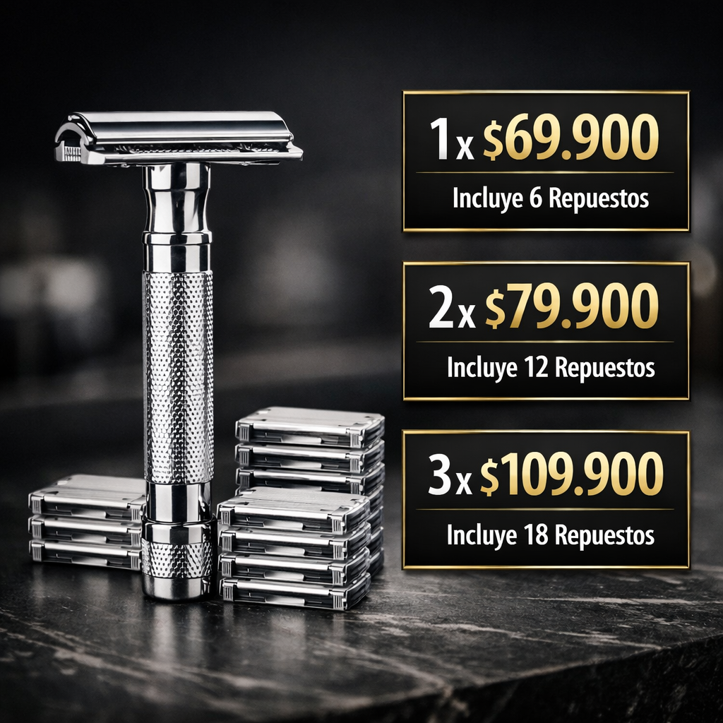 Maquina De Afeitar Premium Clásica 🧔+ Repuestos Dorco GRATIS